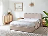 Ottoman Bed NANTERRE Boucle Beige 160 x 200 cm (EU King Size)
