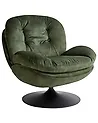 Swivel Armchair NOLVIK Velvet Dark Green