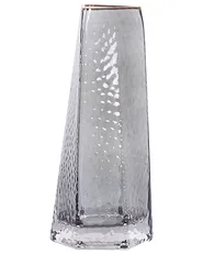Flower Vase LILAIA 27 cm Glass Grey_838075