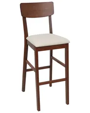 Set of 2 Bar Chairs AMBLER Dark Brown/ Beige_926585