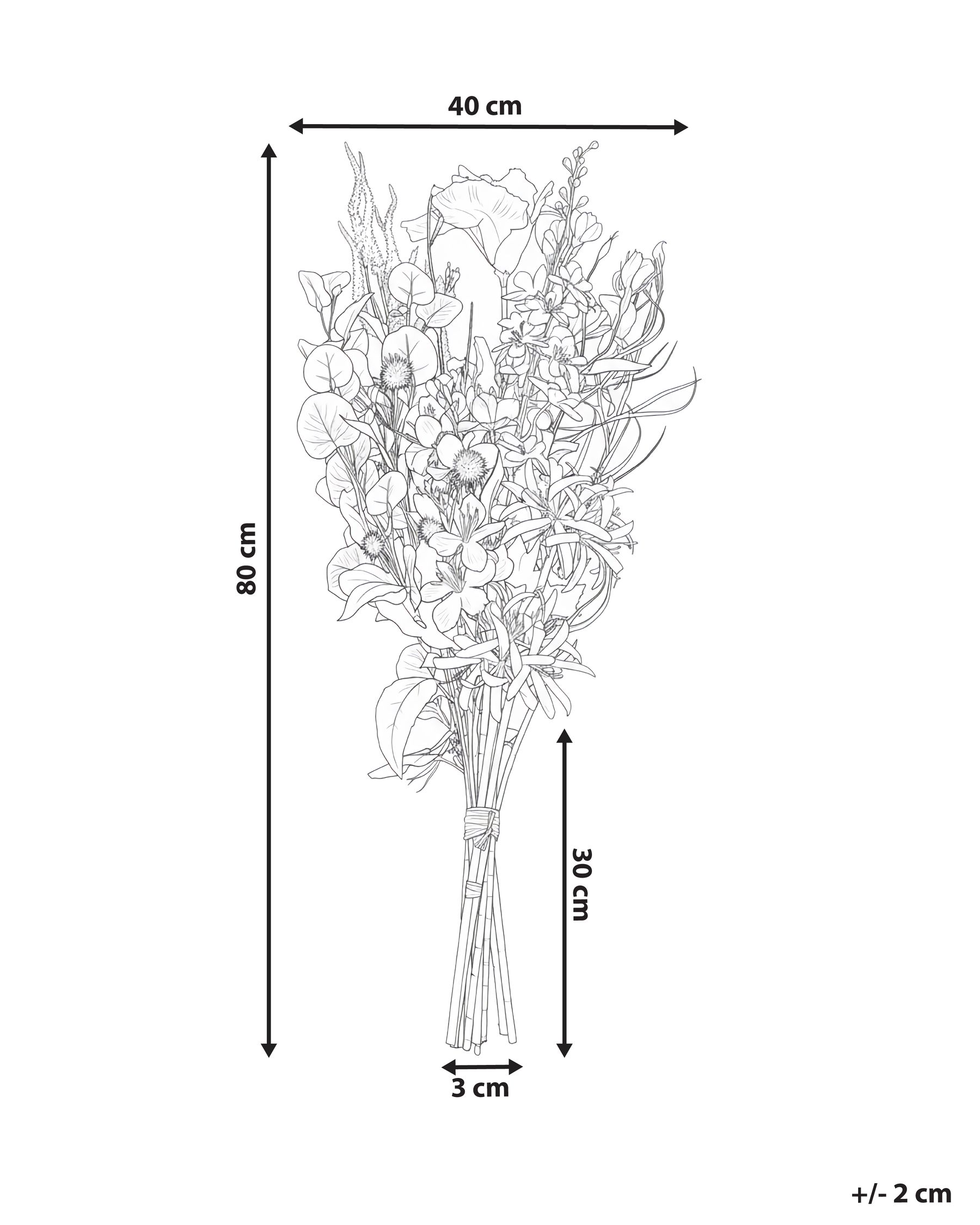 Bouquet di fiori artificiali ARGALO 80 cm Multicolore_1028562