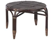 Garden Lounge Set with Table 4 Seater BRINDISI Rattan Dark Brown_821618