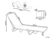 Sun Lounger KASTORIA Reclining Metal Beige_1031949