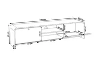 TV Stand WOODFORD Burl Effect_1190453