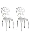 Set of 2 Garden Chairs TRIORA Metal Off-White