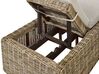 Rattan Sun Lounger with Cushion Taupe PALESE_928120