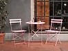 Bistro Set Folding FIORI Metal Pink