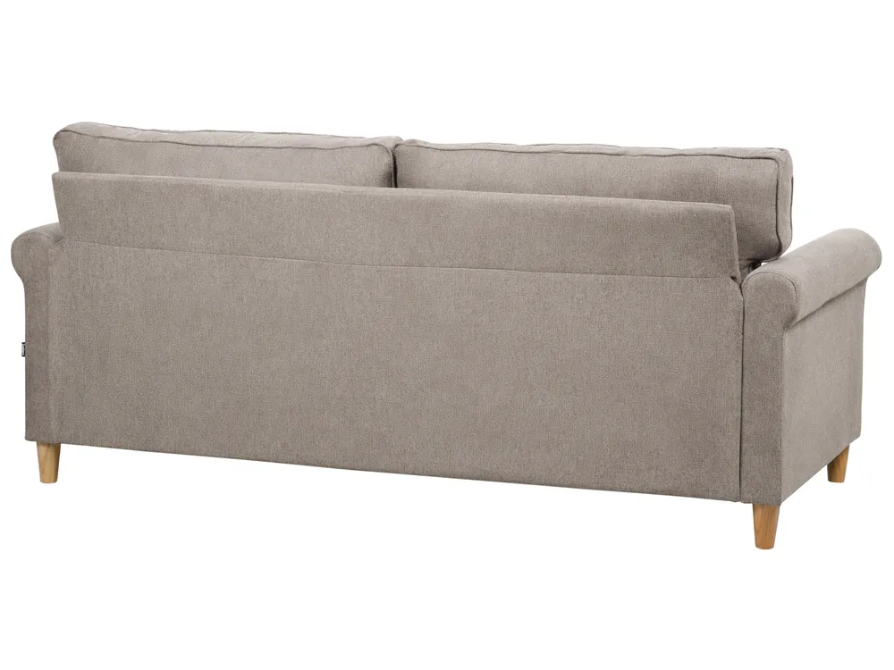 Living Room Set 5 Seater RONNEBY Fabric Light Brown_901473
