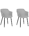 Set of 2 Dining Chairs ELIM Light Grey