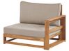 Lounge Set zertifiziertes Holz hellbraun 4-Sitzer rechtsseitig modular Auflagen taupe TIMOR II_837952