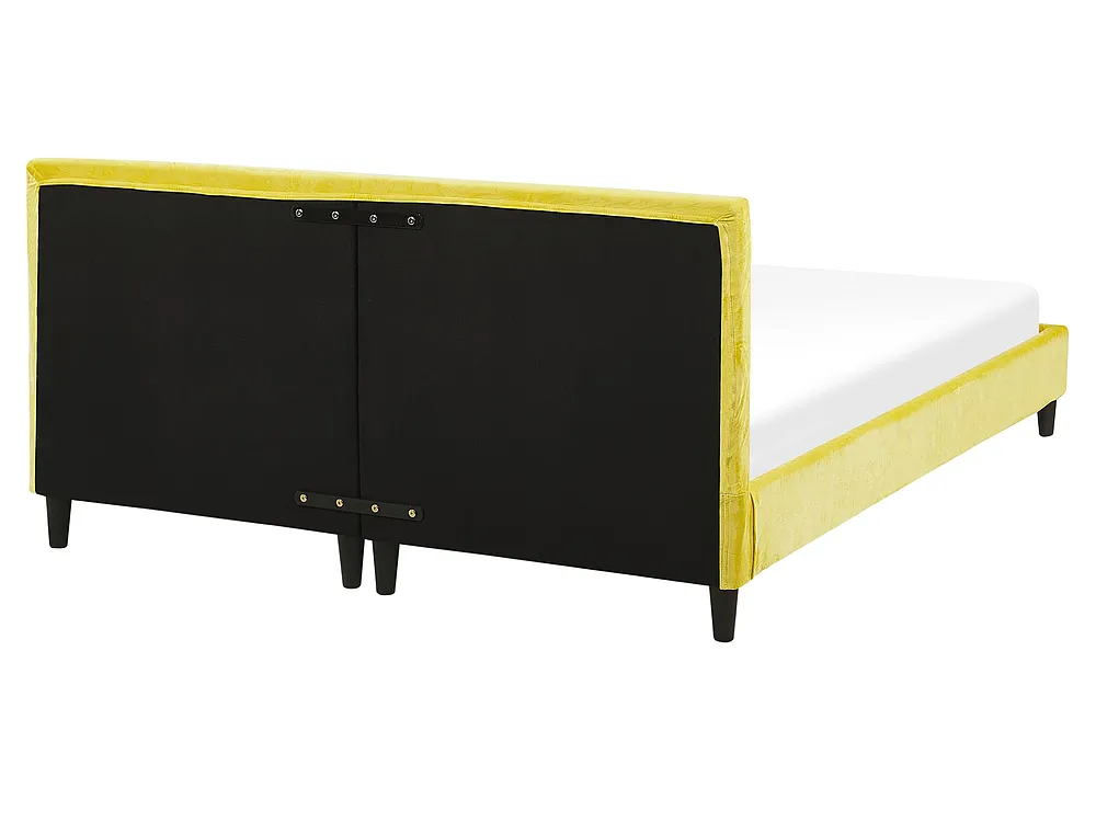 Bed Velvet FITOU 160 x 200 cm (EU King Size) Yellow_777092