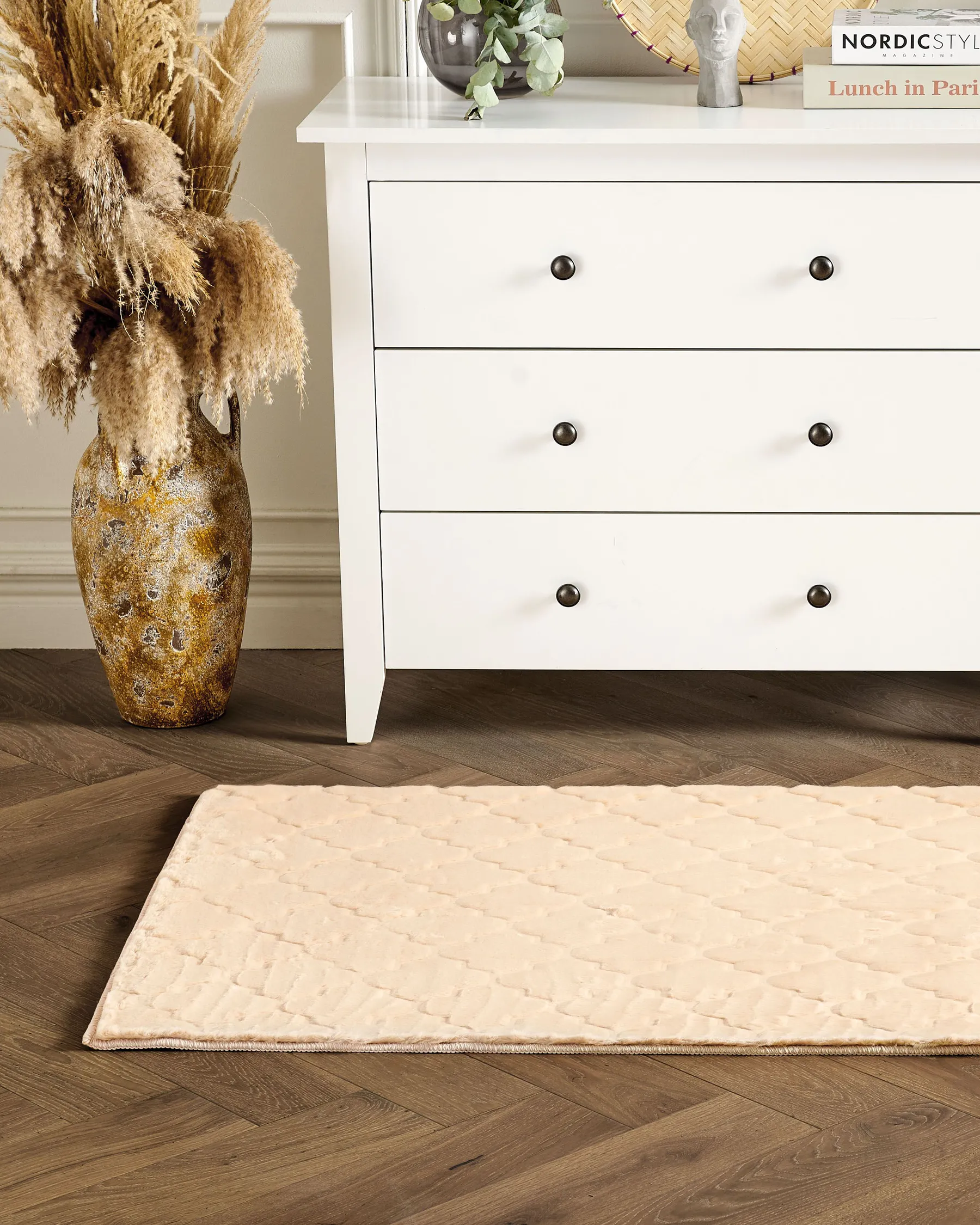 Faux Fur Rug GHARO Beige 80 x 150 cm_866663