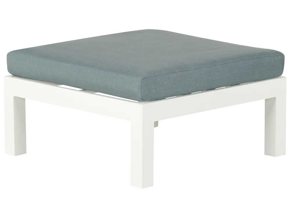 Garden Corner Sofa with Table 5 Seater MESSINA Metal Green Left Hand_676601