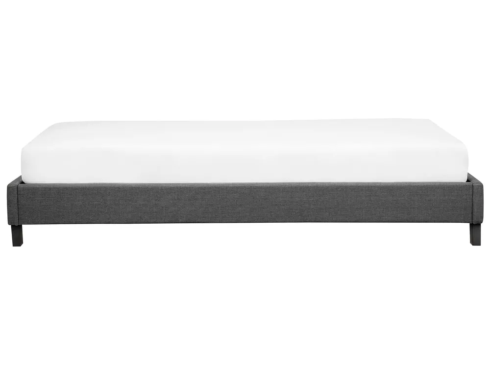 Bed without Headboard Fabric ROANNE 90 x 200 cm (EU Single) Grey_771539