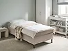 Divan Bed without Headboard Fabric COUNTESS 90 x 200 cm (EU Single) Beige