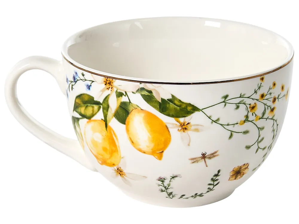 Zastawa stołowa 20-częściowa LEMONGRASS Porcelana Biały/zielony_1191900