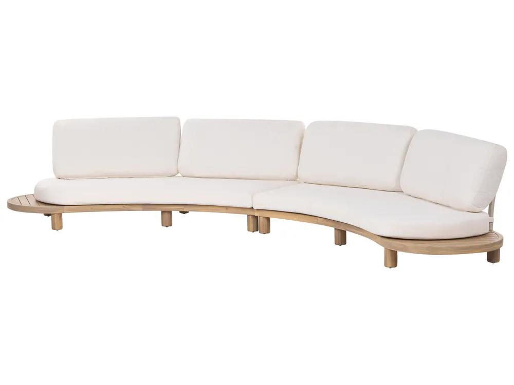 Garden Sofa with Table 4 Seater NUMANA Acacia Wood Off-White_1074246