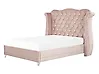 Säng med lamellram Sammet AYETTE 160 x 200 cm Pastellrosa