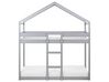 Detská poschodová posteľ v tvare domčeka 90 x 200 cm sivá LABATUT_911230