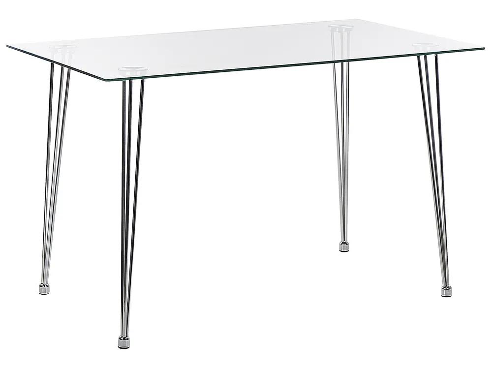 Tavolo da pranzo rettangolare allungabile in vetro temperato e acciaio grigio tortora - Mobili di design. Angel Cerdá Tavolo da pranzo rettangolare allungabile in vetro temperato e acciaio grigio tortora - Mobili di design. Angel Cerdá