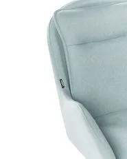 Set of 2 Dining Chairs Swivel AVELAR Fabric Light Blue_962465