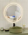 LED Wall Mirror with Bluetooth Speaker ⌀ 60 cm Silver BROGNON_932364