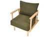 Ensemble de canapé et fauteuil en bouclé vert foncé ASKER_932691