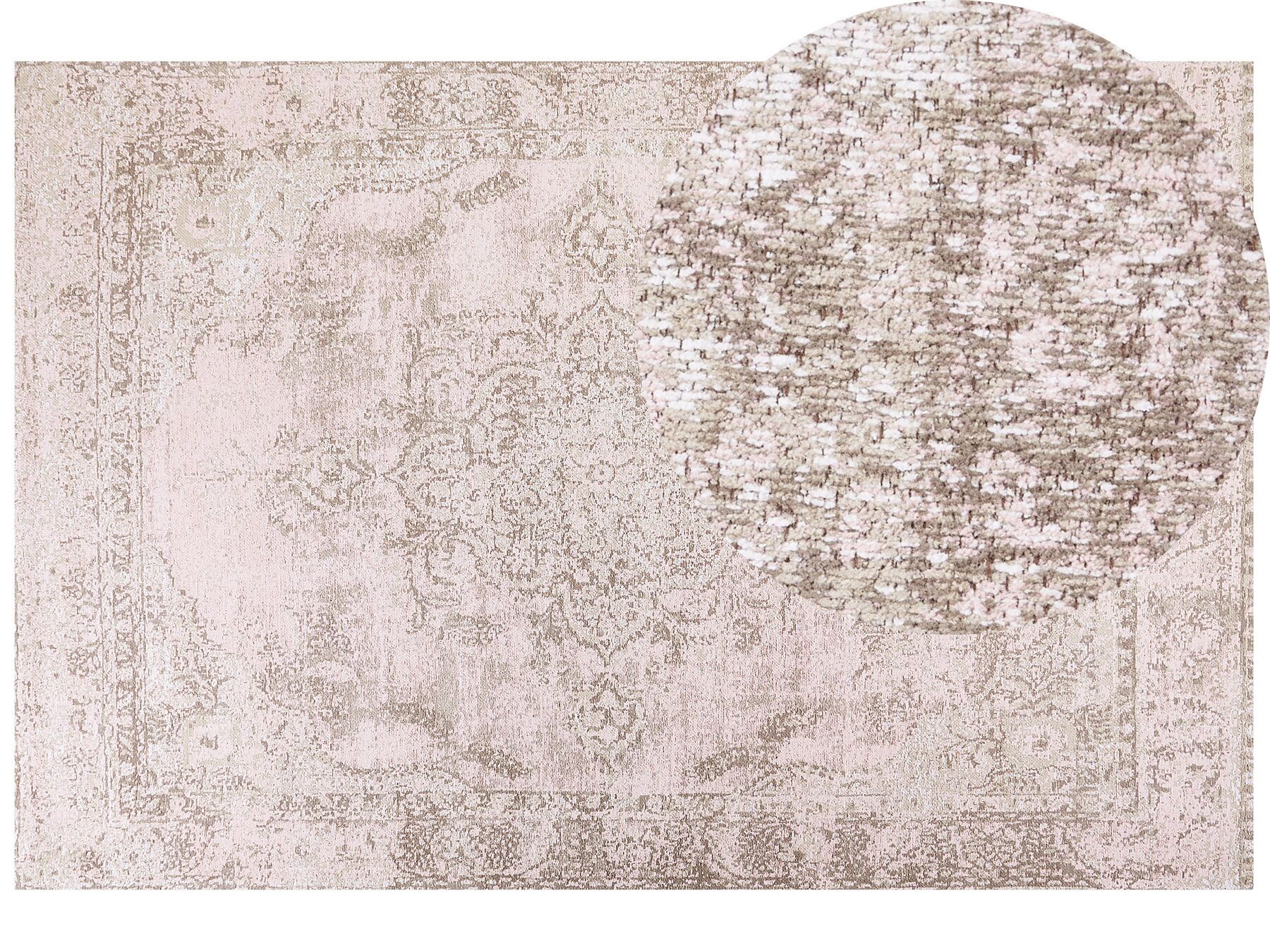 Bavlnený koberec 200 x 300 cm ružový MATARIM_852553