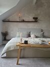 Béžová čalouněná postel s úložným prostorem, skládací 180 x 200 cm DINAN_824271