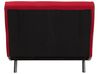 Divano letto tessuto rosso scuro e argento FARRIS_700066