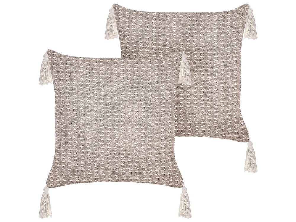Set 2 Cuscini Per Sedia 45x45x5 Cm – Antiscivolo In Tessuto Lino, Con Cinghie Di Fissaggio, Per Giardino E Interni