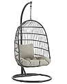 Hanging Chair with Stand ALLERA Metal Black