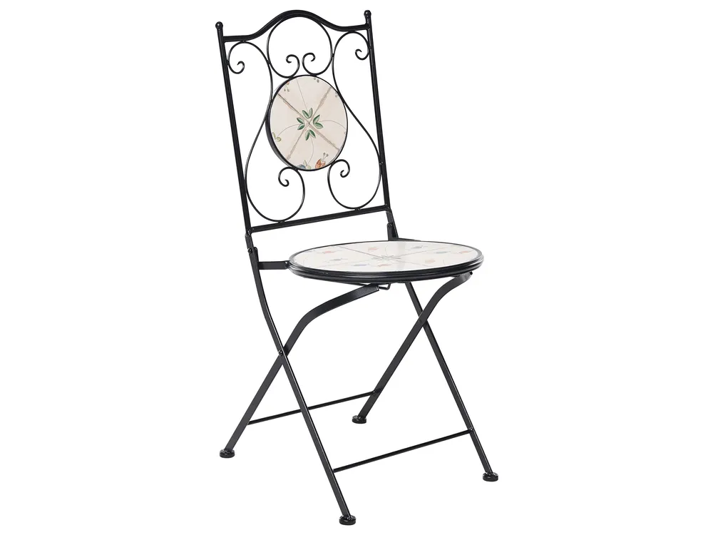 Bistro Set CARONA Metal Black_1066006