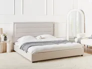 Bed Fabric ROUEN 180 x 200 cm (EU Super King) Light Beige_1004683