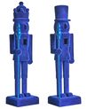Kétdarabos dekorfigura szett FLATEY 40 cm Diótörő Kék
