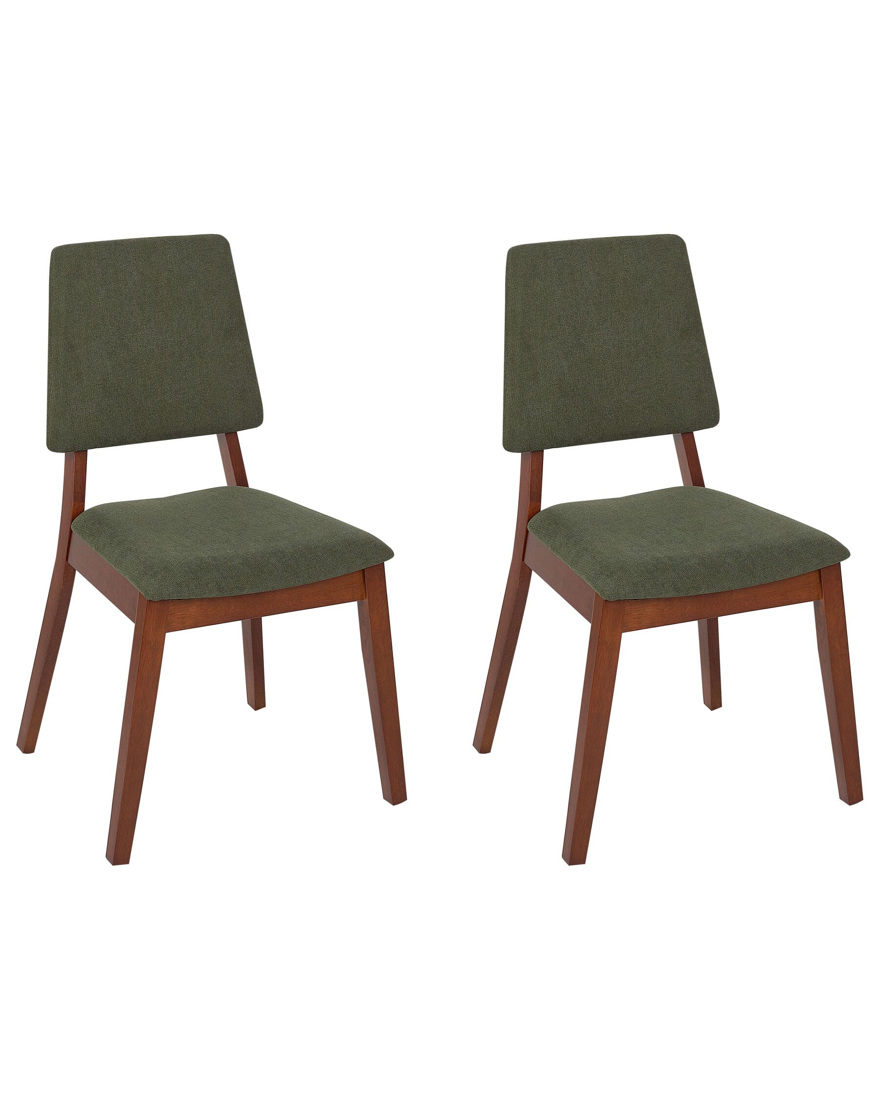  Set of 2 Wooden Dining Chairs Dark Green MERRILL _926420