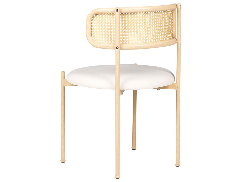 Cane and metal dining chairs sale