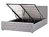 Ottoman Bed AMIENS Fabric Light Grey 160 x 200 cm (EU King Size)
