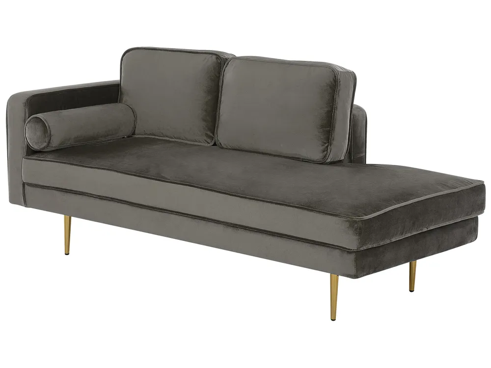 Chaise longue côté gauche LATTES Velours Vert foncé Chaise longue côté gauche LATTES Velours Vert foncé