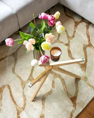Coffee Table VALLEY Tempered Glass Light Brown_1008954