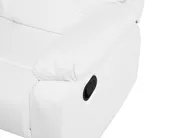 Canapea cu recliner manual cu 3 locuri BERGEN Piele ecologică Alb_681563