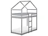 Bunk Bed House Pine Wood LABATUT 90 x 200 cm (EU Single) Grey