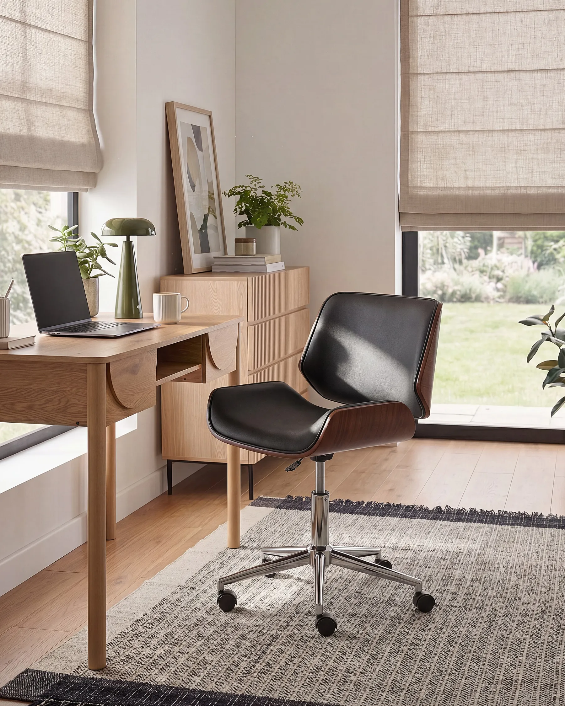 Desk Chair TOTOWA Faux Leather Black_1131831