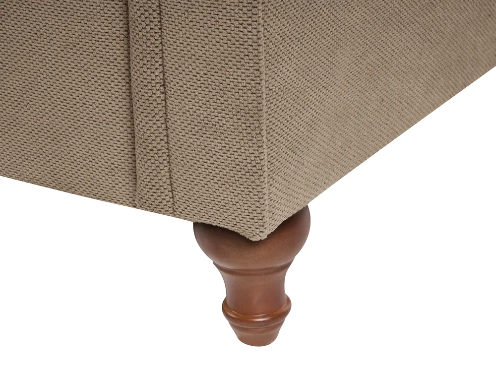 Living Room Set 5 Seater GINNERUP Fabric Brown_1035584