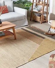 Alfombra SAMLAR Marrón 160 x 230 cm Yute_1182421