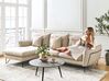 3 personers hjørnesofa med chaiselong beige chenille højrevendt SERSAN_929121