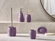 Zestaw akcesoriów łazienkowych 5 elementów YARAPA Purpurowy_996858
