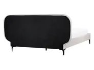 Cama Veludo SUZETTE 140 x 200 cm Cinzento claro_989470