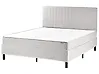 Boxspringbett Stoff COUNTESS 160 x 200 cm Hellgrau