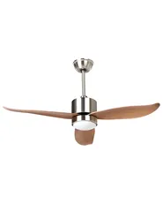 Ventilatore a soffitto con luce MAHAUT con telecomando LED Marrone chiaro_1032008